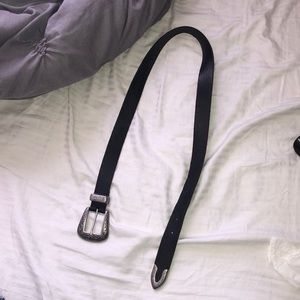 Black and silver belt